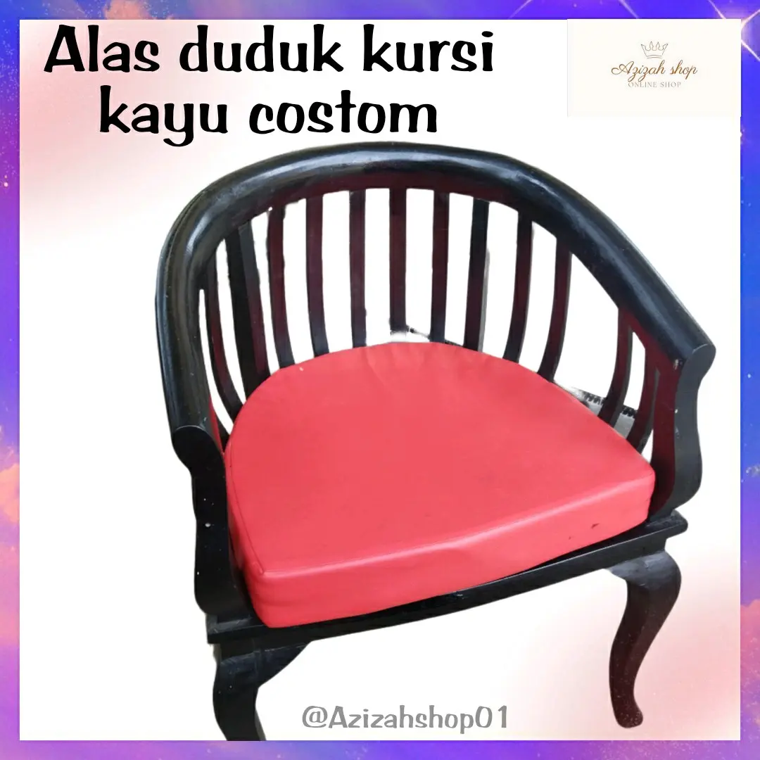 ALAS DUDUK BUSA TEBAL 4 CM UNTUK KURSI KAYU BETAWI / KURSI LENONG UKURAN 50x47x4cm (L) dan 47x40x4cm Tali