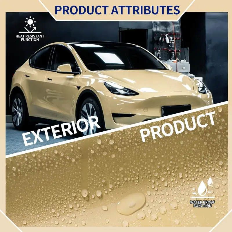 Car Vinyl Wrap, Waterproof & Sunproof Car Body Sticker, Ultra-durable Car Body Decoration Sticker, Universal Car Exterior Accessories 6