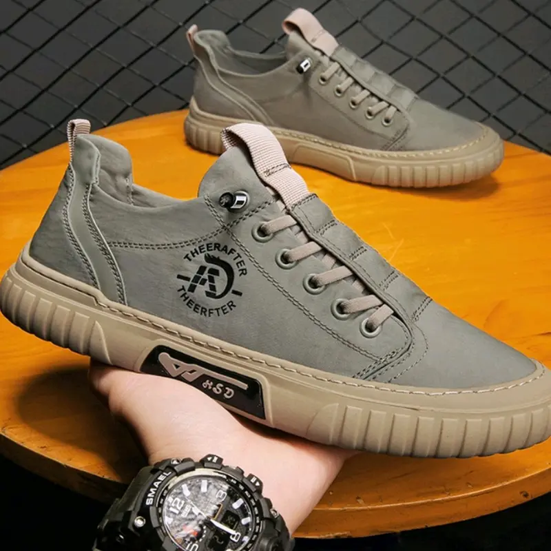 (Cod Bayar Di tempat) Sepatu Sneakers Slip On Pria Kasual Formal Informal Terbaru A-15  Shoes Fashion Korea Kekinian Traveling Outdoor Laki Laki Keren Canvas Sneaker Black 5