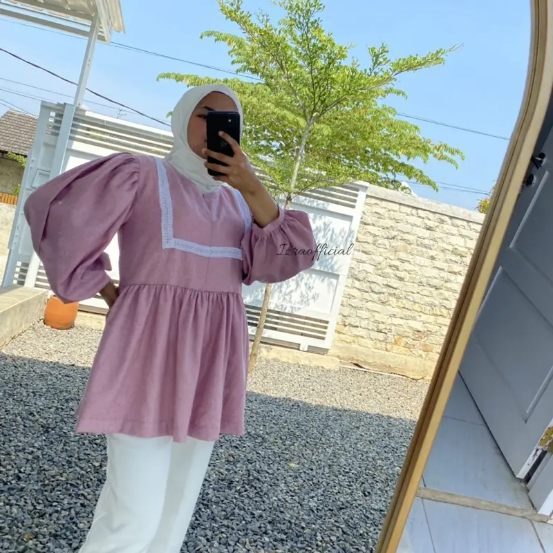 Blouse Lerry - atasan bahan katun - Size S M L XL XXL 3XL 5L - atasan wanita - korea style - atasan jumbo 1