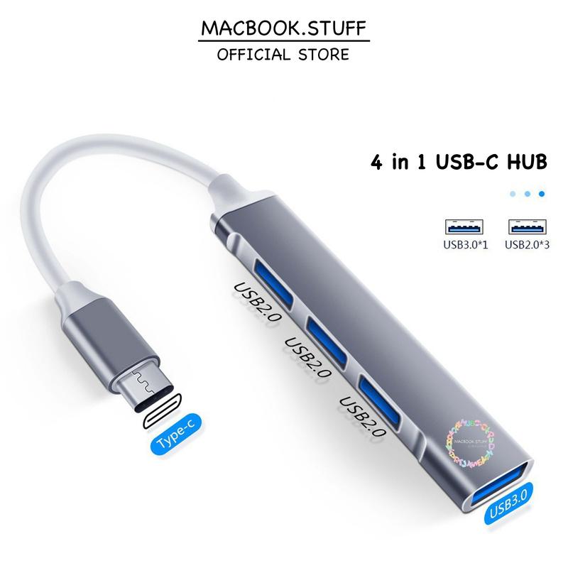 4 in 1 USB Type C HUB Kabel Adapter USB Tipe C to USB 2.0 3.0 Mac 0
