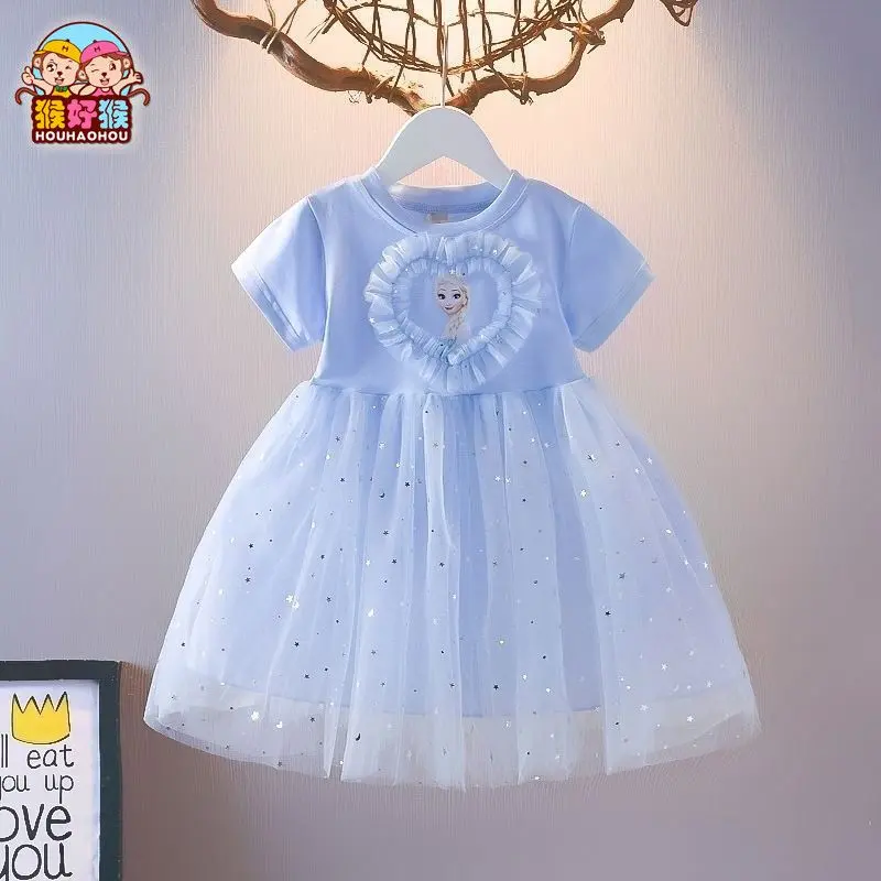 Váy Công Chúa Elsa, Dành Cho Bé Gái, Váy Mùa Hè, Phong Cách Phương Tây, Váy Trẻ Em, Cỡ Trẻ Em Nhỏ Thích Hợp Cho Bé Và Trẻ Em, Được Đánh Giá Tích Cực 90%, Được Phát Hành Vào Năm 2025 2