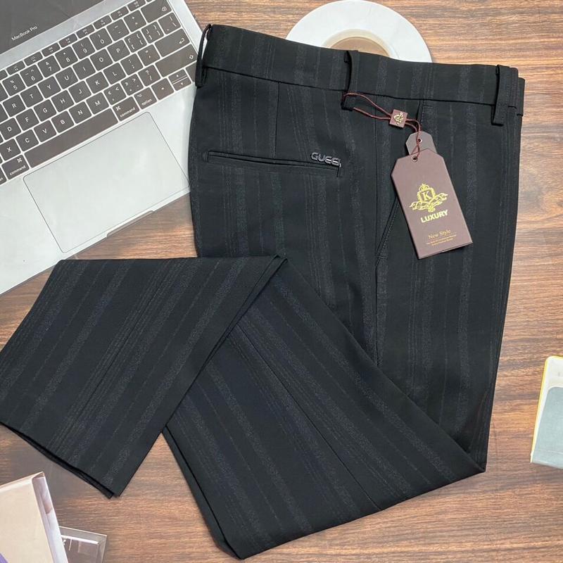 Quần âu nam kẻ sọc cao cấp form Slim fit vải co giãn 4 chiều