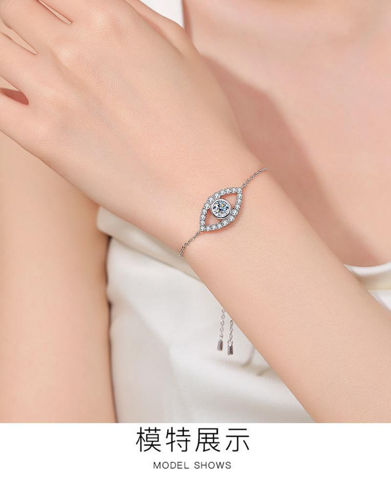 Product Introduction of Vòng Tay Đá Mosan, Cá Nhân Hóa, Thời Trang, Bạc Sterling S925, Dành Cho Nữ, Với Vòng Tay Kim Cương 7