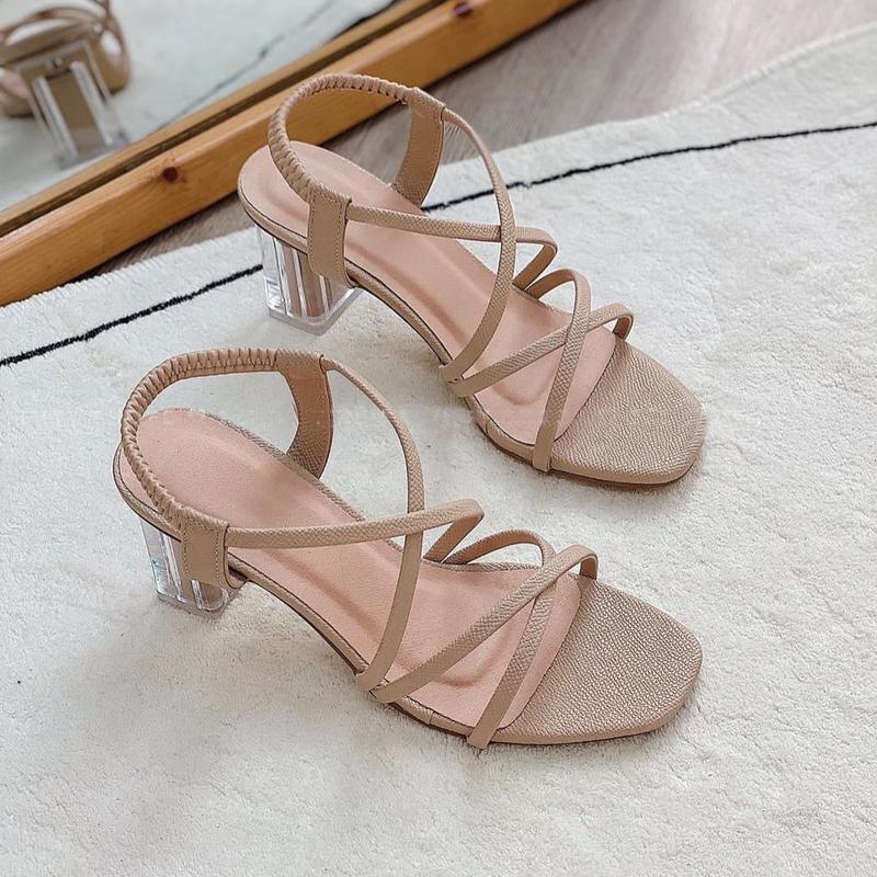 Giày Cao Gót Sandal Quai hậu khóa gài - Giày Bánh Bèo mã SandalDayXX cao 5cm - 5p - 5 phân và 7cm 7P 7 Phân