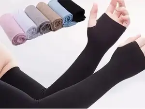 Manset tangan - handsocks - sarung lengan muslim lubang jempol panjang polos murah