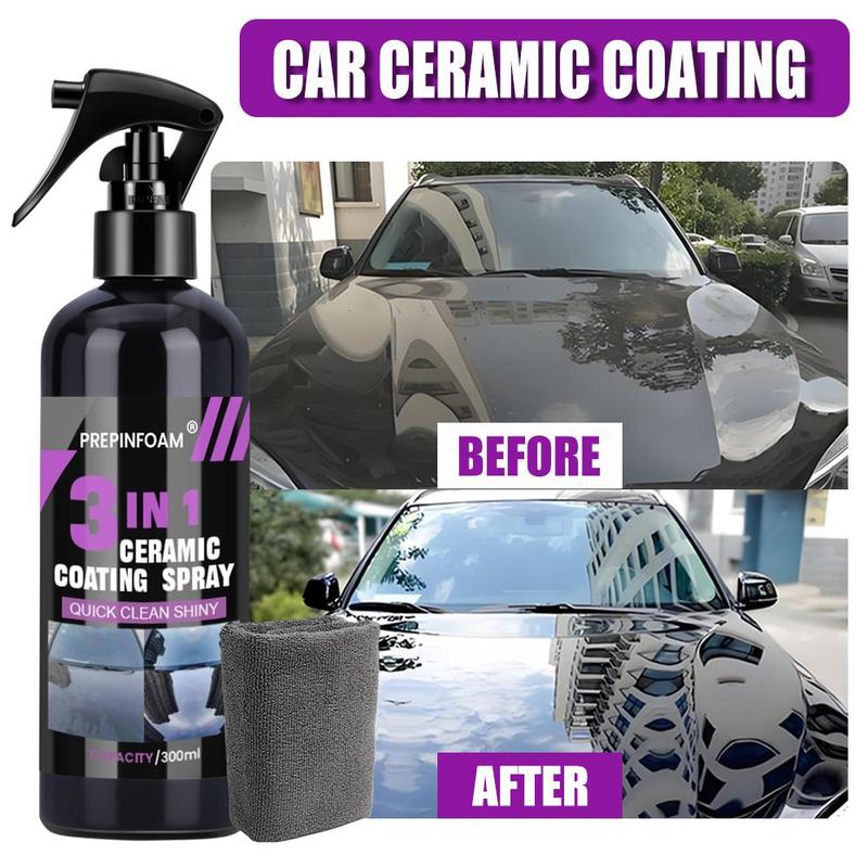 Product Introduction of 3 in 1 Car Ceramic Nano Coating Liquid, Nano Crystal Hydrophobic Layer Polishing Paint Coating Agent, Car Polish Nanos Coatings 2