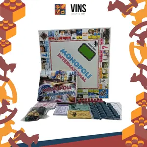 Mainan Jadul Anak Monopoli Internasional 2 in 1 Bahasa Indonesia (Monopoli dan Ular Tangga) | Vins Creative Shop