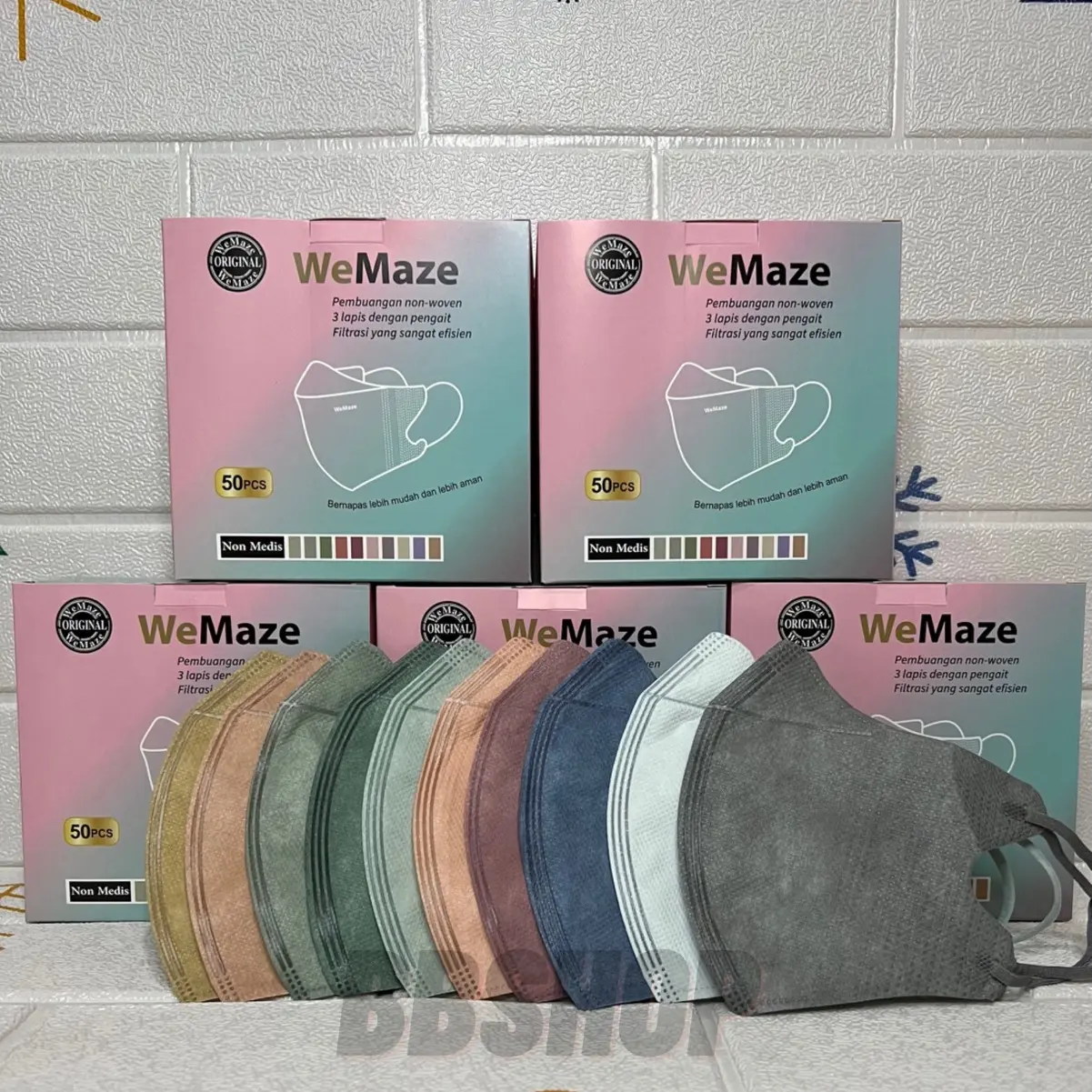 MASKER DUCKBILL WEMAZE MIX WARNA 50PCS