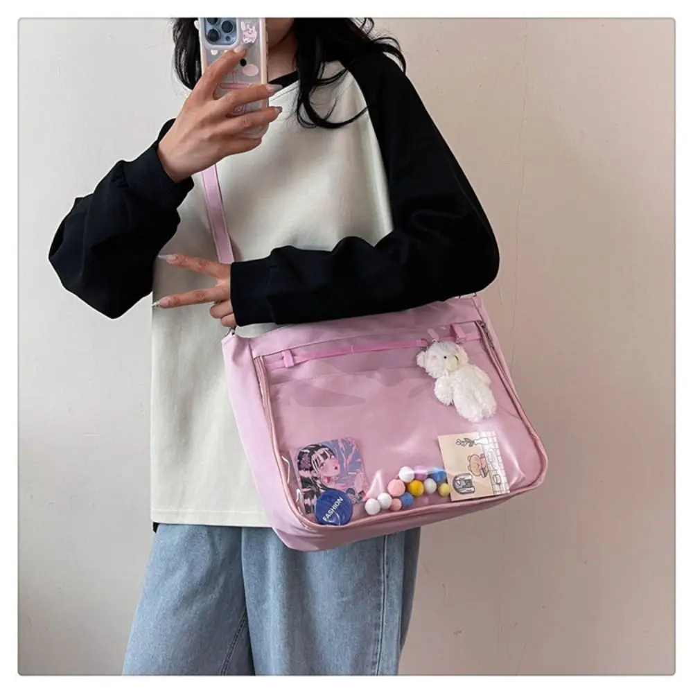 Fashion Japanese Style Transparent Pocket Itabag PVC Pocket Transparent Harajuku Ita Bag Hanbag