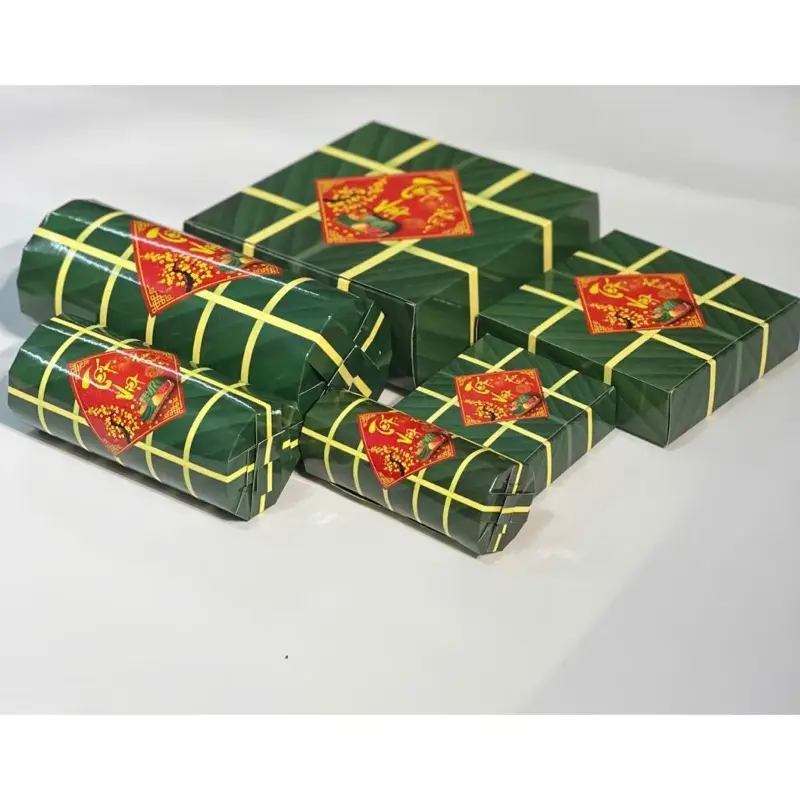 [ Sỉ phụ kiện ] Mô hình bánh Chưng, bánh Tét, Dưa Hấu bằng hộp giấy gấp - trang trí Tết 5