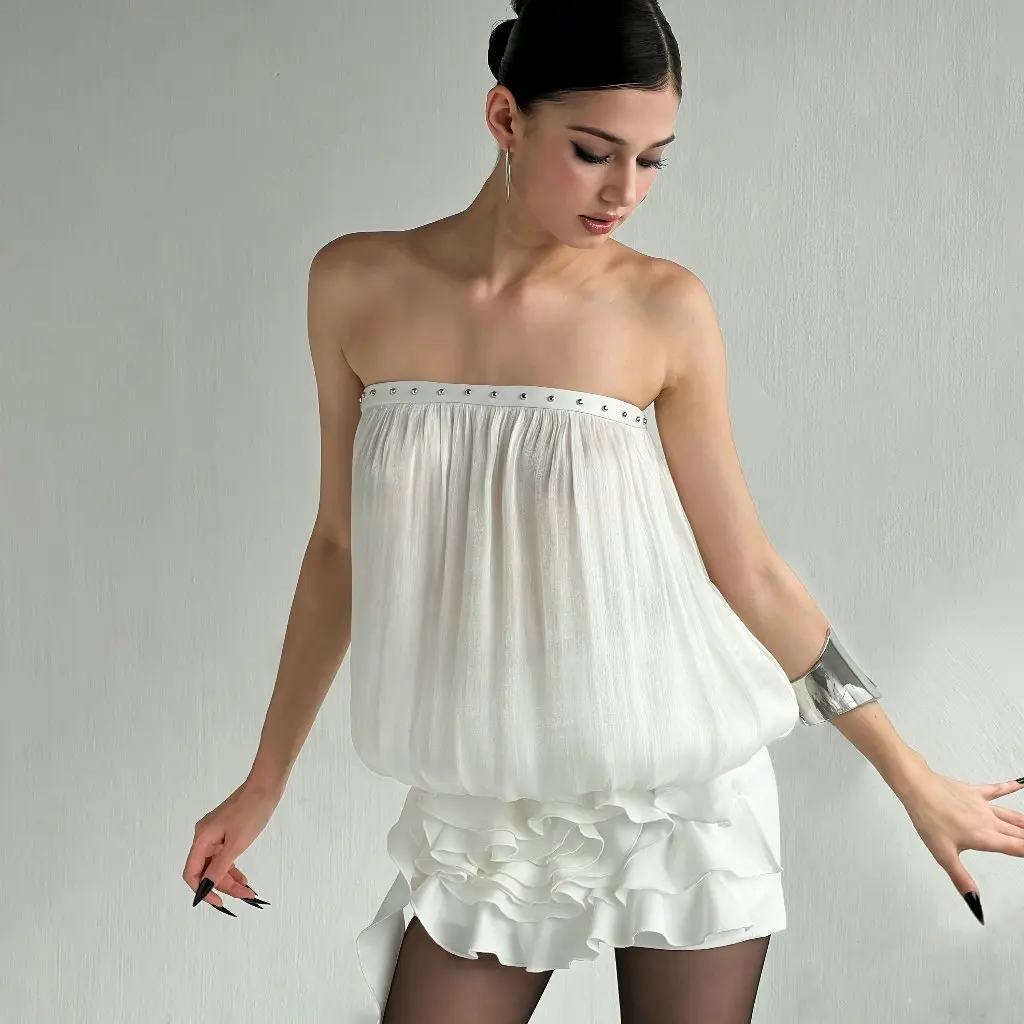 [CHIC.C] Đầm Voan Cúp Ngực Dáng Ngắn Bồng Bềnh Nữ Tính - Clou Dress