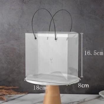 Combo 10 túi meka trong suốt ko hoa nhiều size khác nhau 20x20x10 ,18x16.5x8 ,14x14x6cm 4
