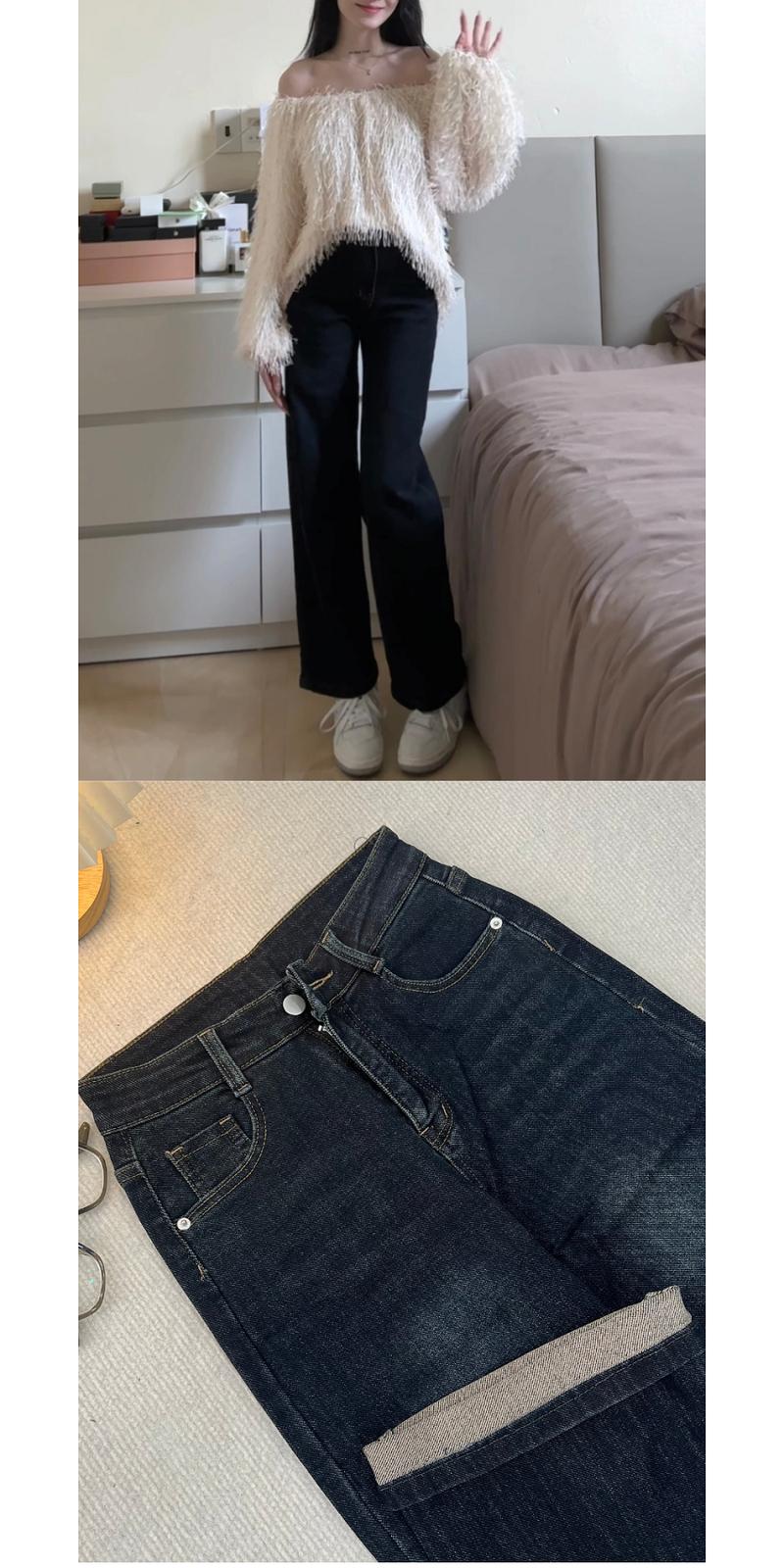 Product Introduction of Quần Jean Ống Rộng "Uri Jeans" Tulidu, Ống Đứng Rộng Chất Co Giãn Vải Cotton Jeans Cao Cấp [S90] 9