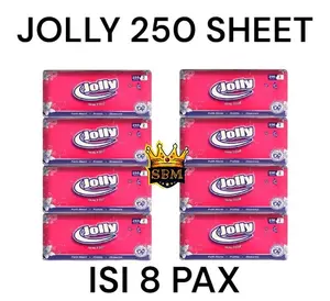 ISI 8 ~ ATG ~ Tissue JOLLY 250 sheets 2ply tisue jolly 250 murah meriah Disposable Kitchen Degradable Soft 2 Ply Tisu