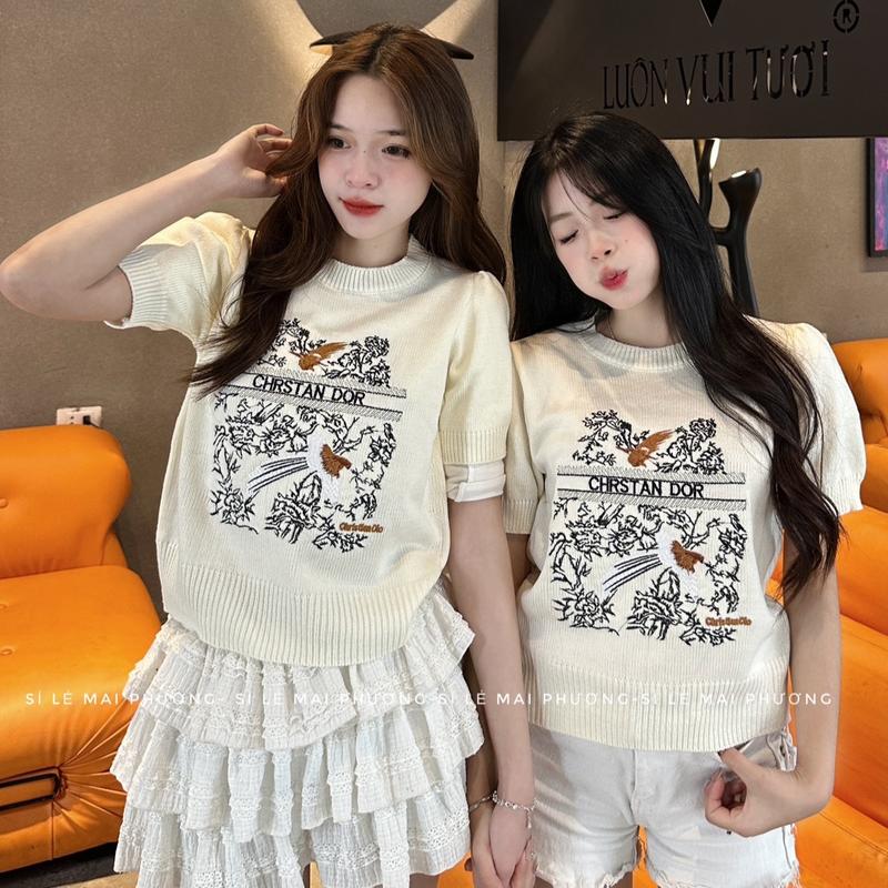 ÁO LEN CỘC TAY ANDO THÊU CHIM