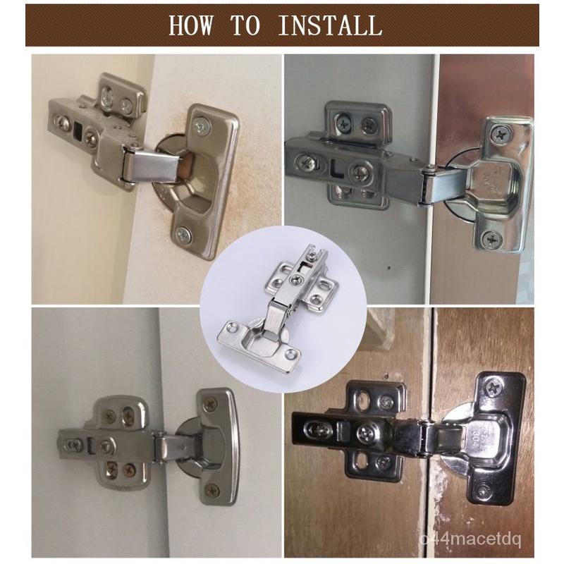 SG Stock10PCS  Safety Door Hydraulic Hinge Soft Close Full Overlay Kitchen Cabinet Cupboard 3