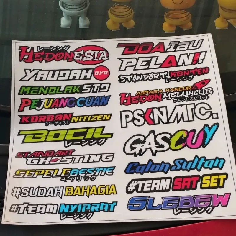 Stiker Pack Kata Kata Racing Terbaru Viral Murah Isi Banyak Paper 0