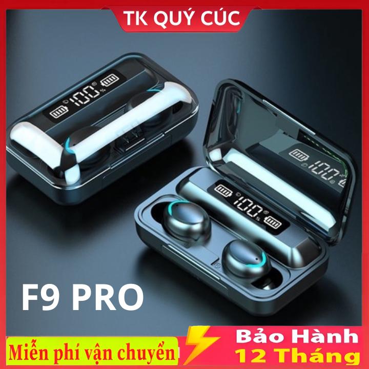  Tai Nghe F9   M10   M100   M19 Pro Bluetooth 5.0 Không Dây Cảm Biến Vân Tay  Kiêm Sạc Dự Phòng 