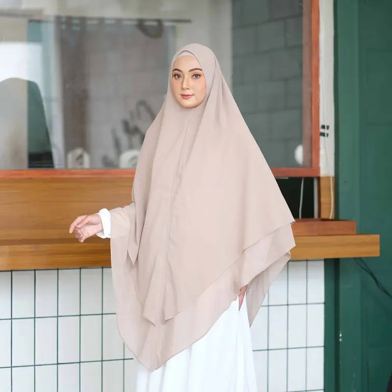 Jilbab Hijab Kerudung Bergo Instan Terbaru Khimar Ansaria Syari Jumbo 1