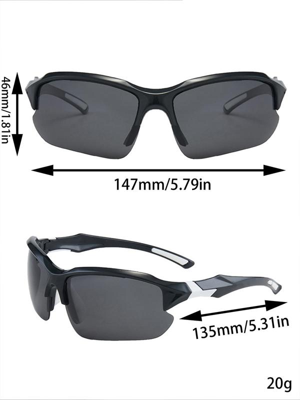 Unisex Simple Style Plain Color Sunglasses, Mother's Day Gift, Trendy Casual Wrap Around Sunglasses for Everyday Use, Fashion Accessories for Outdoor Activities 1