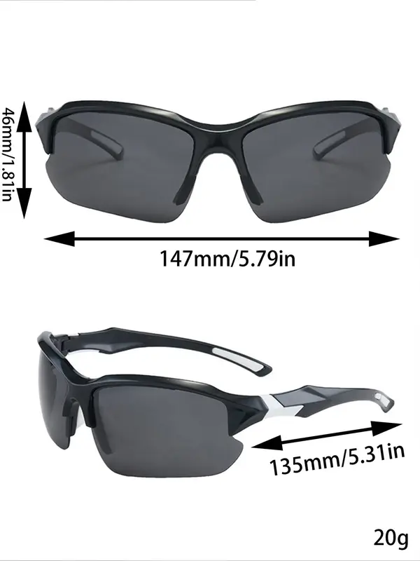 Unisex Simple Style Plain Color Sunglasses, Mother's Day Gift, Trendy Casual Wrap Around Sunglasses for Everyday Use, Fashion Accessories for Outdoor Activities 1