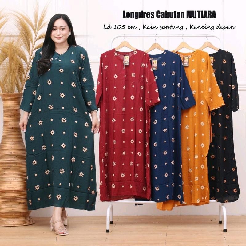 daster murah 100ribu dapat 3pcs longdress wanita cantik new motif Bunga Bunga Musim panas Musim dingin Busui Kancing citra Tidur Bumil Rayon 7