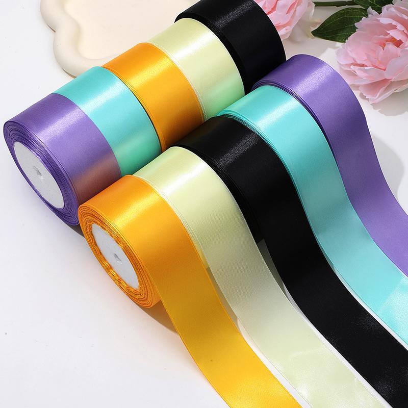 21m Solid Color Satin Ribbon, 1 Roll Romantic Decorative Ribbon, Multi-purpose Decorative Ribbon for Wedding Party Cake Decoration, Gift Wrapping 6