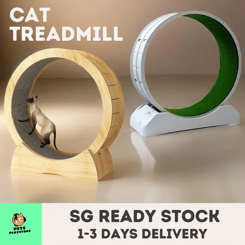 Silent rolling solid wood fiberboard cat and dog treadmill running wheel pet exercise fitness gym toy