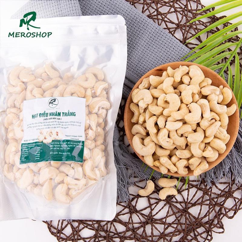 Hạt điều nhân trắng làm sữa Mẹ Rô Có hồ sơ công bố Xuất hóa đơn công ty đầy đủ