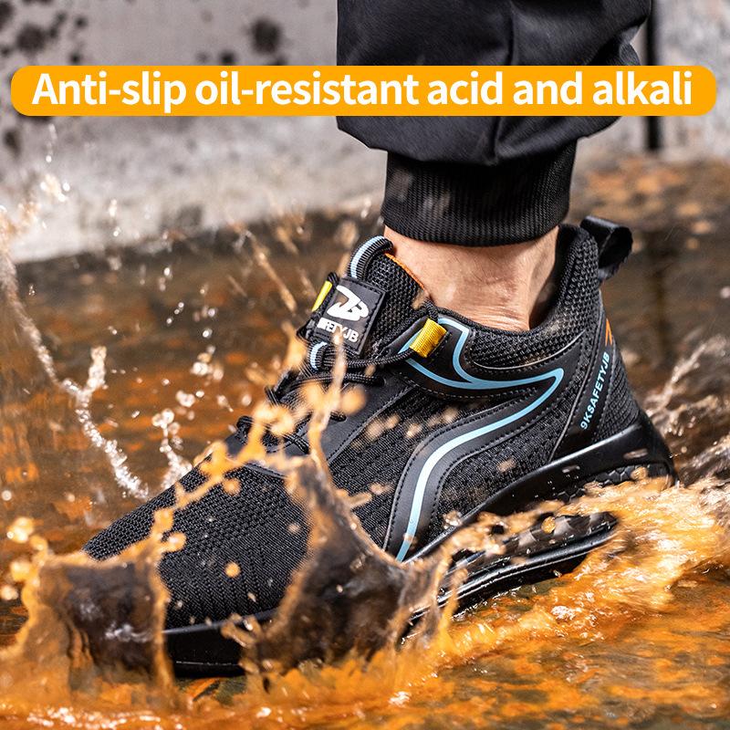 Product Introduction of Men Women Safety Shoes Anti-smash Anti-puncture Steel Toe Work Shoes Air Cushion Labor Protection Shoes Protective Shoes 4