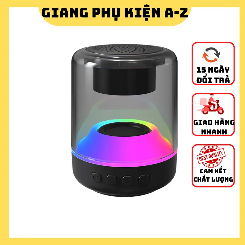Loa Bluetooth Mini QL-01 Nhỏ Gọn Với Chế Độ Đèn Led Nháy Theo Nhạc, Bass Cực Hay, Nghe To Rõ Không Rè BH 12 Tháng Củ Loa Nghe Nhạc
