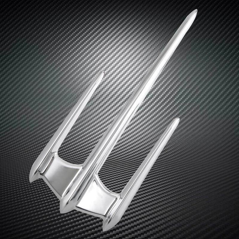Motorcycle ABS Front Fender Lid Trim Mudguard Tip Accent For Yamaha XVS650/1100/1300 V-Star, XV1600/1700 Road Star, XV1900 Stratoliner/Roadliner; Honda VTX 1300/1800, Goldwing GL1800 F6B 1