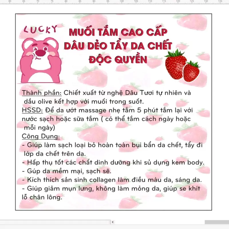 Tem decal dán tẩy tế bào chết, muối, tắm trắng in theo yêu cầu nhân từ 50 tem 0
