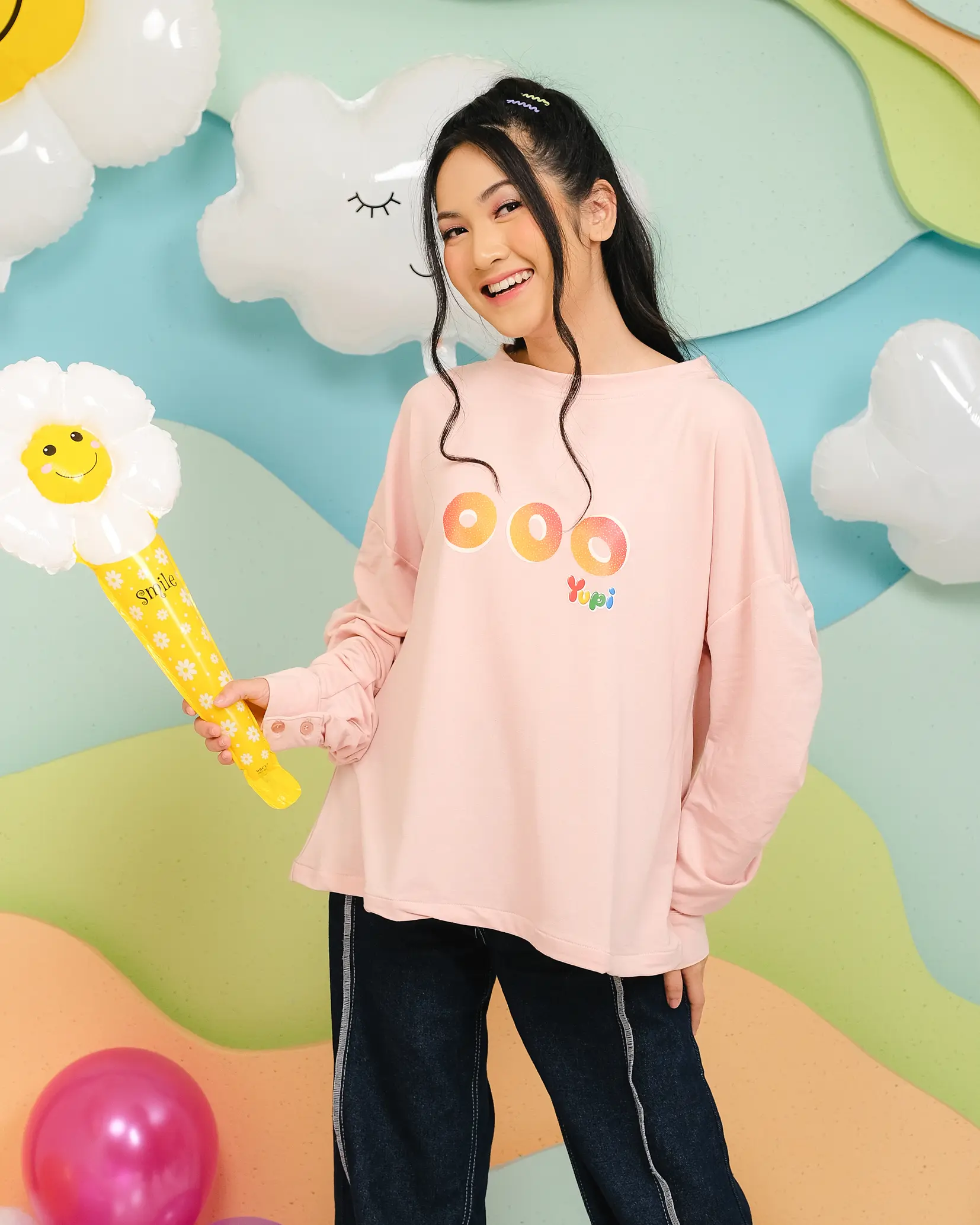Mayoutfit X Yupi | Karmel Blouse |   Kaos Wanita Seri Permen Yupi Baju Panjang