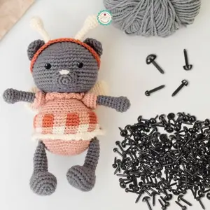 ANEKA - [5 PASANG / 10PCS] Mata Boneka Tusuk / Safety Eyes Plastic Doll Tanpa Washer