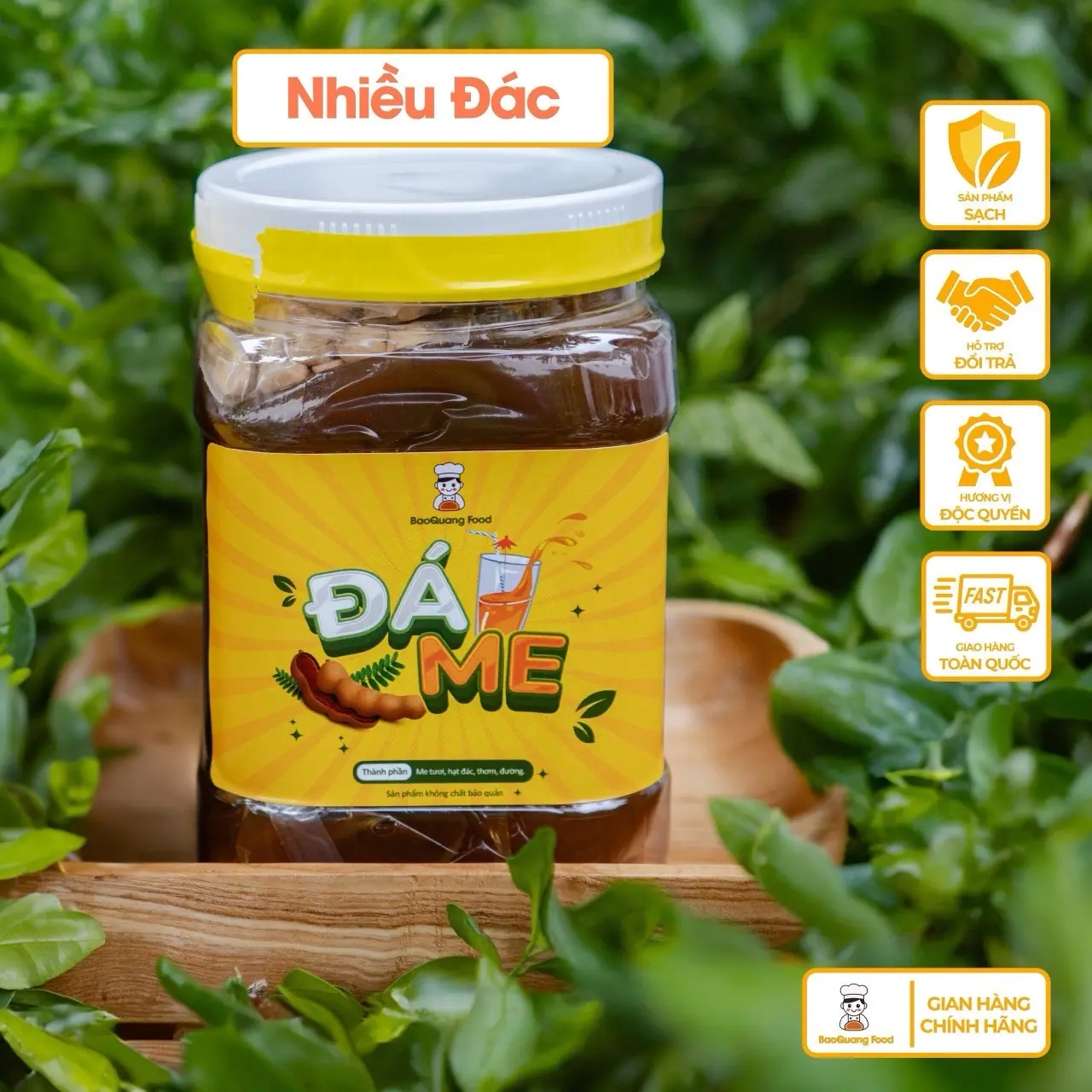 Đá me ( nhiều đác ) hạt dẻo, khóm mix hạt đác 1kg nhà làm BaoQuang Food