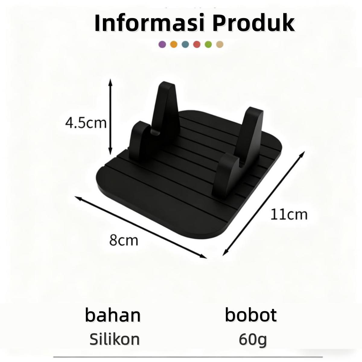 [Luarr]  Tempat Hp Mobil Anti-Selip dari Silikon / Tempat Hp Mobil untuk Orang Malas, kecil dan mudah disimpan. Cocok untuk ponsel, tablet, menonton TV, dan navigasi.