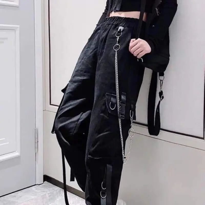 Quần túi  hộp khuy cài  kèm  phụ kiện sai 40-62kg nam nu mặc  ok Pants Kaki Đen Women Menswear Kem Quần Âu quana unam 2