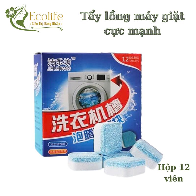 Viên tẩy lồng máy giặt cực mạnh diệt Hộp 12 viên Làm Sạch 1