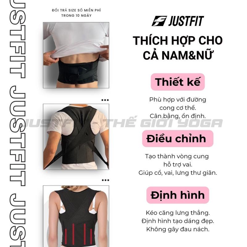 Đai chống gù lưng JUSTFIT, hỗ trợ định hình, cải thiện vóc dáng Sport