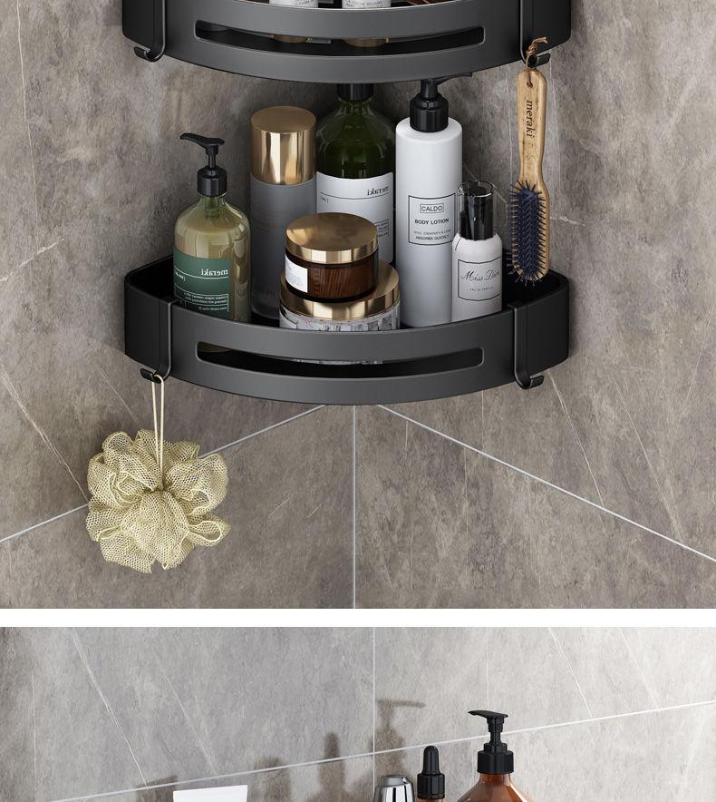 Product Introduction of [ 285k Positive Reviews] No-Drill Bathroom Storage Rack Toilet Bathroom Triangle Rack Kitchen Washroom Wash Basin Wall-Mounted Storage 18