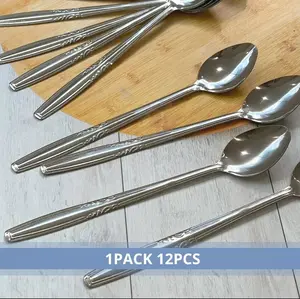 sendok teh panjang long tea spoon Sendok ES Panjang Isi 12 Pcs