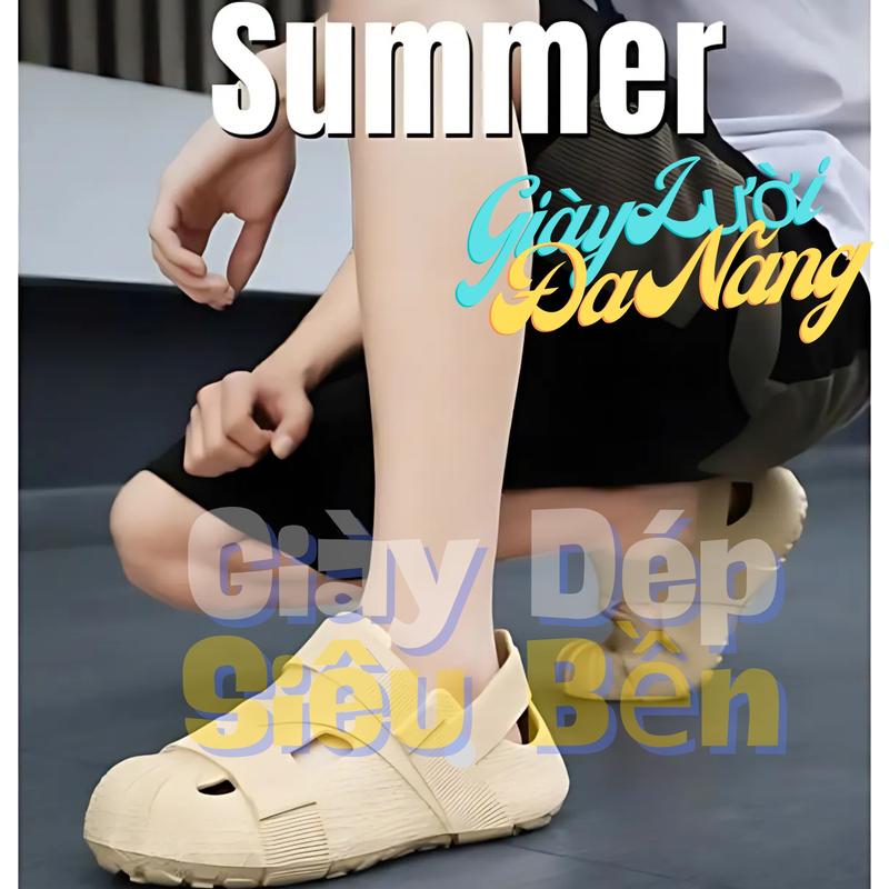 Giày Lười Đa Năng Siêu Nhẹ EVA Nam Nữ Chống Trơn Trượt Đế Bằng Dép Sandal Siêu Mềm