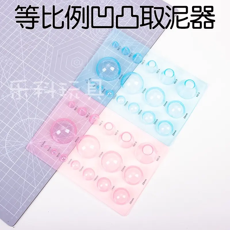 Khuôn nhựa tròn chia đất sét tự khô 1