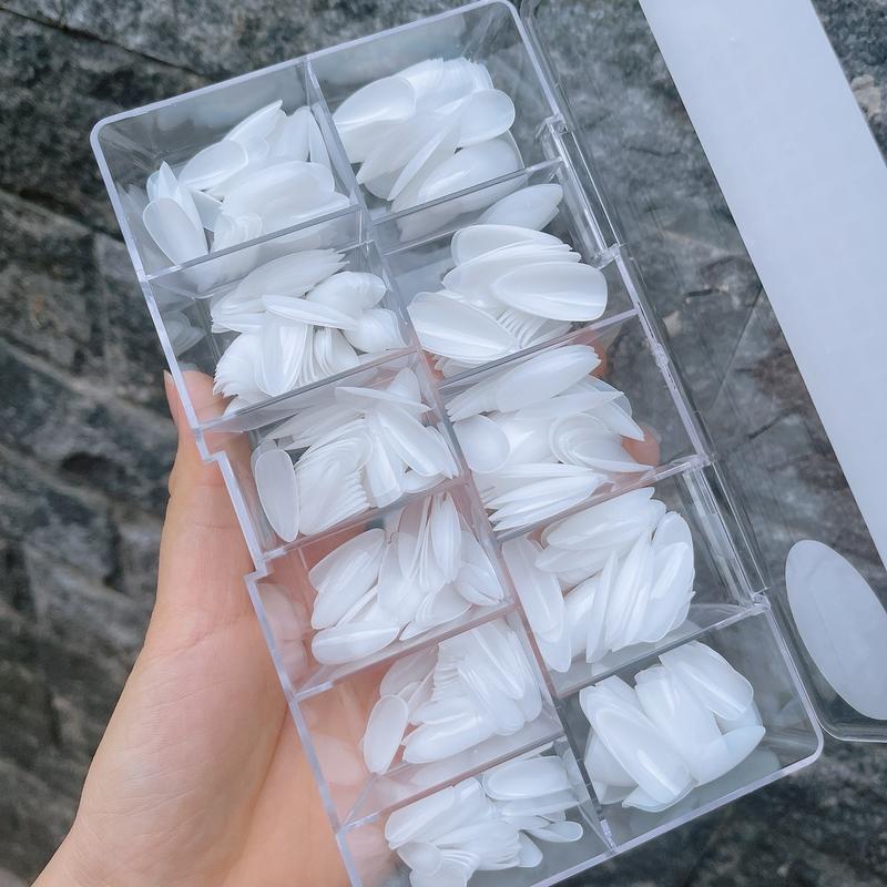 Hộp úp tròn na màu nước gạo , form chuẩn , phụ kiện làm nail nữ