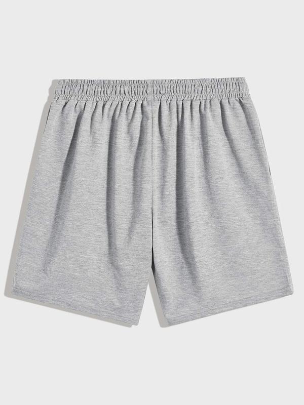 Men's Letter Print Pocket Drawstring Shorts, Regular Fit Casual Street Elastic Waist Straight Leg Shorts for Summer, Fashion Men's Bottoms for Daily Wear 7