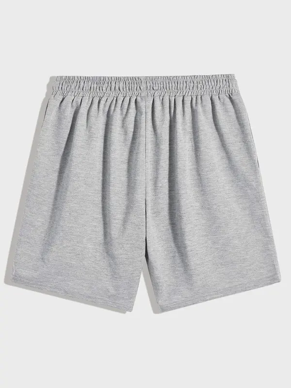 Men's Letter Print Pocket Drawstring Shorts, Regular Fit Casual Street Elastic Waist Straight Leg Shorts for Summer, Fashion Men's Bottoms for Daily Wear 7