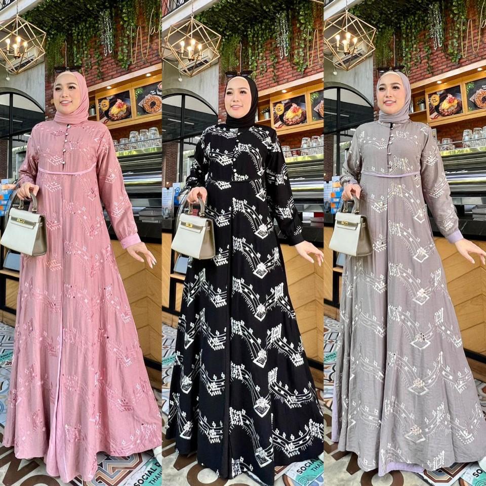 Tallulah 2 glz / Tallulah 1 GLZ / Crespo spangle + crespo polos / Gamis Pesta Dres Kondangan  Muslim Dewasa Maxi Mewah Lebaran