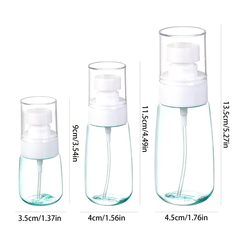 Chai Xịt Phun Sương Mịn, Có 30ml / 60ml / 100ml, Chai Nhựa, Thích Hợp Đựng Kem Dưỡng Da, Nước Hoa Du Lịch, Có Thể Nạp Lại 4